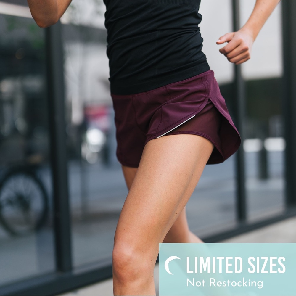 Zyia Plum Mesh Energy Shorts